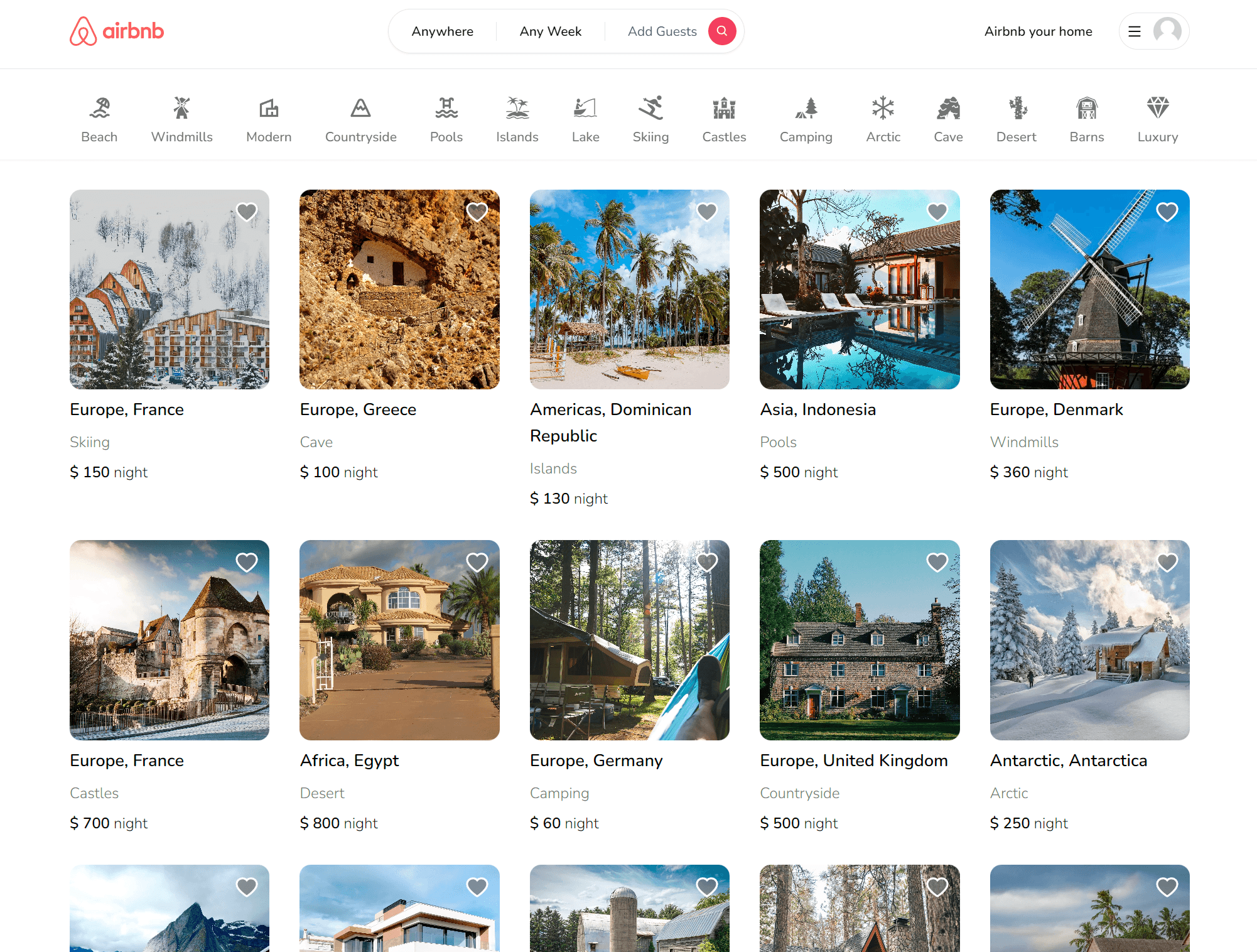 Airbnb Clone